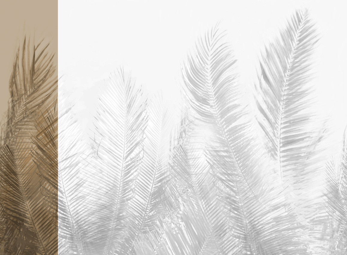 Jannelli & Volpi Mural Boko Sepia Panel 1 Wandgestaltung in Floralem Vintage-Design aus Vinyl in Braun und Beige - Bild 1