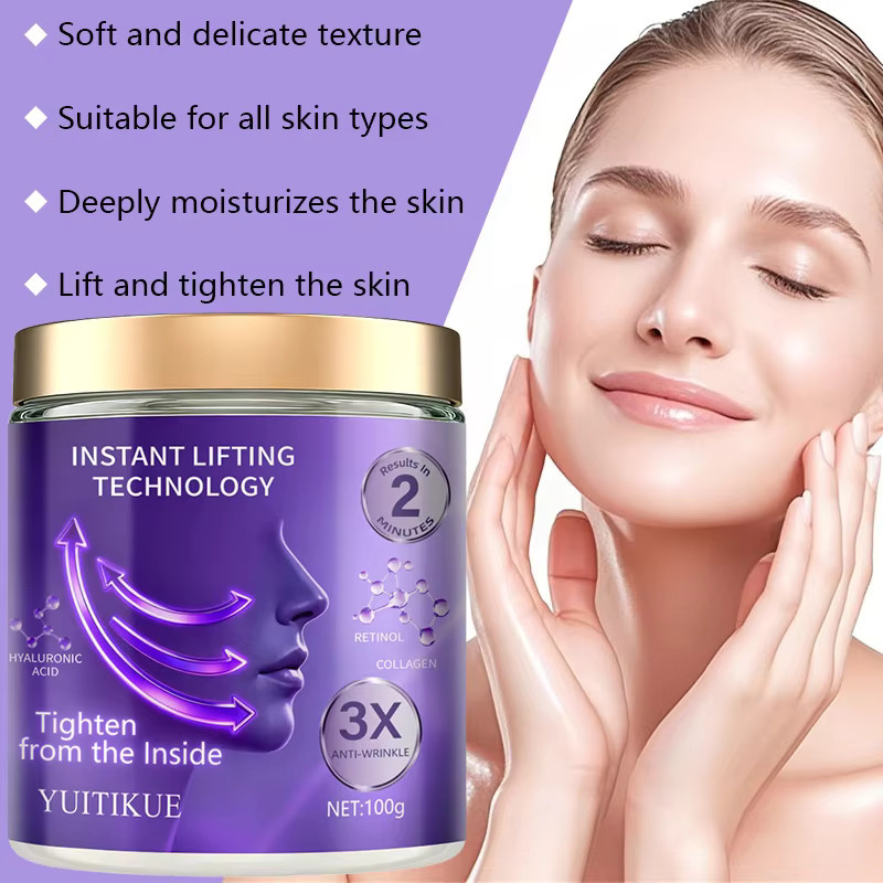 YUITIKUE Gesichtscreme mit Retinol, Kollagen und Hyaluronsäure, 100g - Bild 4