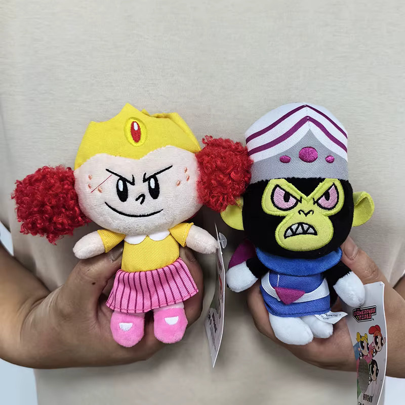 HUGKIS The Powerpuff Girls Plüsch-Schlüsselanhänger-Puppen, Mojo Jojo und Prinzessin Morbucks, Set / Bundle - Bild 2
