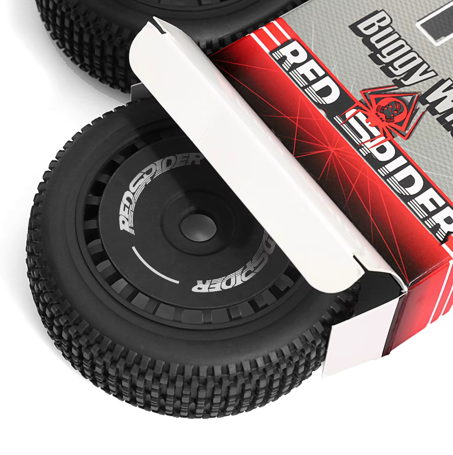 RED SPIDER Wheel Reifen 17mm Sechskant, 1-teiliges Set, 1:8, Rot, Gummi - Bild 3