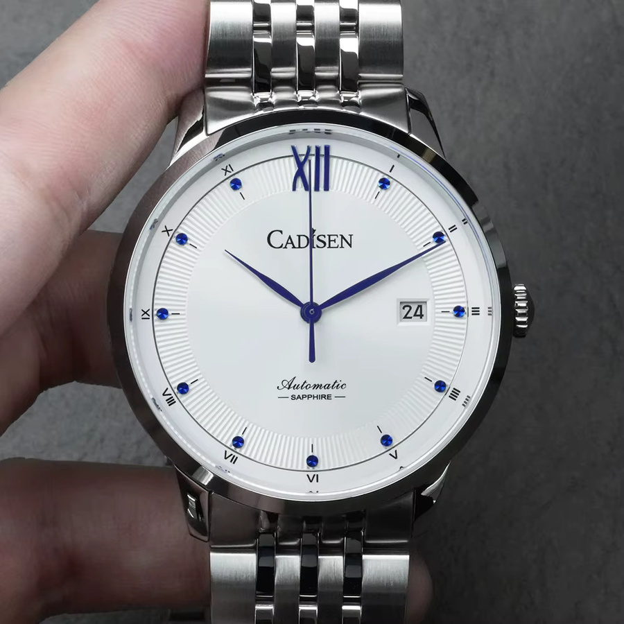 CADISEN Armbanduhr Automatik, Edelstahl, Gold, Saphirglas, Herren - Bild 4