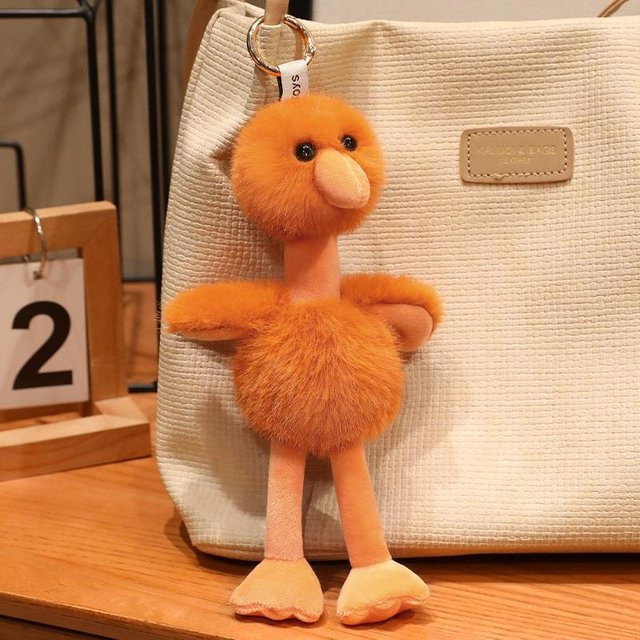 Yiran toy Straußen Plüschtier, 20cm, Orange - Bild 1