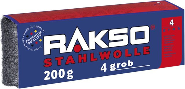 Rakso Stahlwolle Sorte 4 Grob für Metall und Holz, 200 g - Bild 2