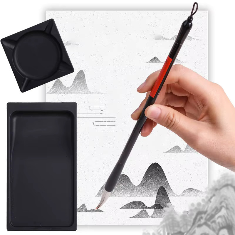 M&G Kalligraphie-Tintenfass- und Tintenstein-Tablett in Schwarz für Erwachsene - Bild 2