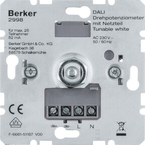 Berker DALI Drehpotenziometer Tunable White mit Netzteil 2998 - Bild 1