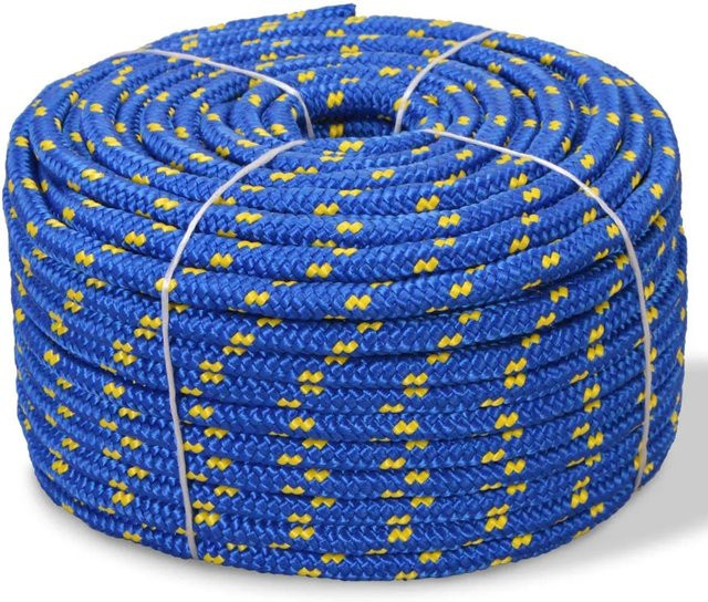 vidaXL Bootsseil aus Polypropylen in Blau, Durchmesser: 6 mm, Länge: 500 m - Bild 1