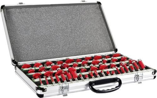 Holzmann Maschinen OFS50 Frässet 50-teilig mit 8mm Schaftdurchmesser in Rot - Bild 1