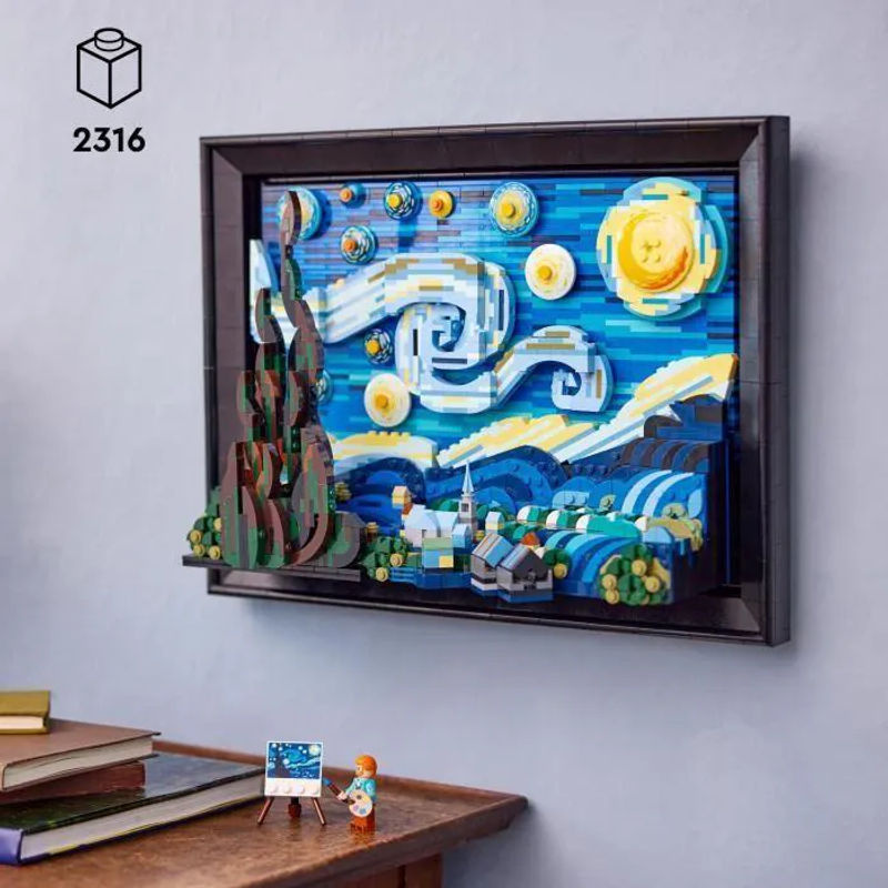 LEGO Ideas 21333 Vincent Van Gogh Sternennacht Set in Blau - Bild 2