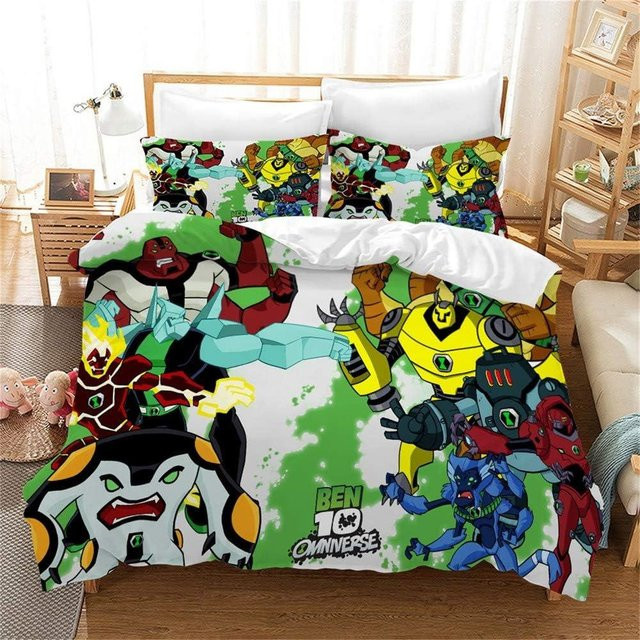 Allbestart Bettwäscheset Ben 10 mit Bettbezug und Kissenbezug, Mehrfarbig, B/H: 135 x 200 cm - Bild 1
