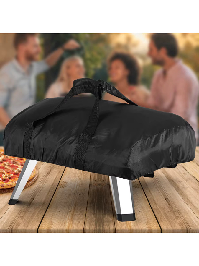 Willstar Pizza Ofen Abdeckung aus 420D Oxford Polyester, wasserdicht und staubdicht, Schwarz, kompatibel mit Ooni Koda 12, B/T/H: 63,0 x 40,9 x 16,0 cm - Bild 7