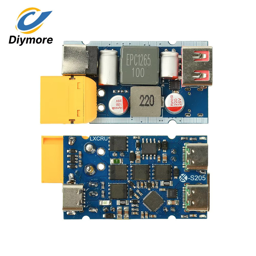 diymore 205W PD/QC Buck-Boost-Lademodul mit intelligenter Regulierung für 140W/65W Schnellladung - Bild 2