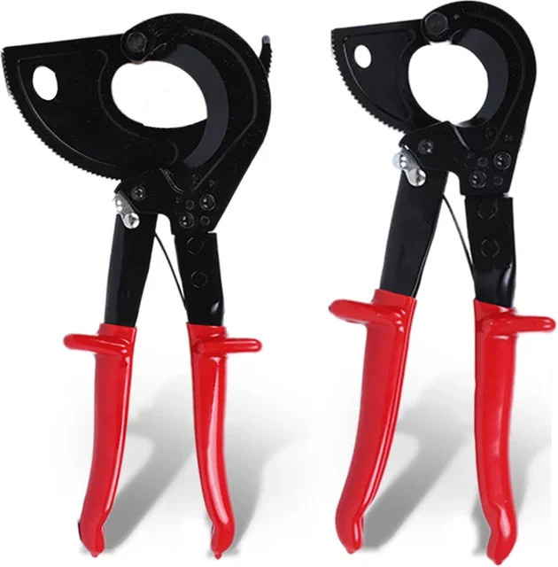 Lekon Heavy Duty Kabelcutter Ratsche – Aluminium Kabel- und Drahtschere zum Schneiden von Kupfer und Aluminium in Schwarz - Bild 1
