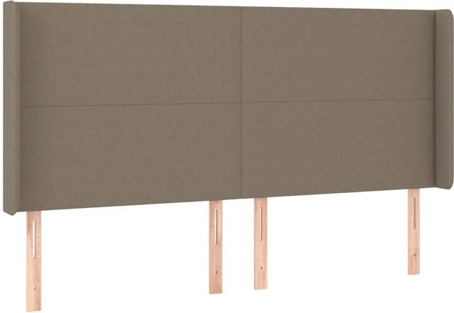 vidaXL LED Kopfteil in Taupe mit USB-Ladeport und integrierter Beleuchtung, B/T/H: 183 x 16 x 118 cm - Bild 1