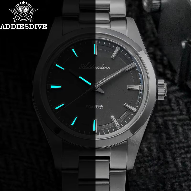ADDIESDIVE Armbanduhr, Quarz, Edelstahl, 36 mm, Herren - Bild 3