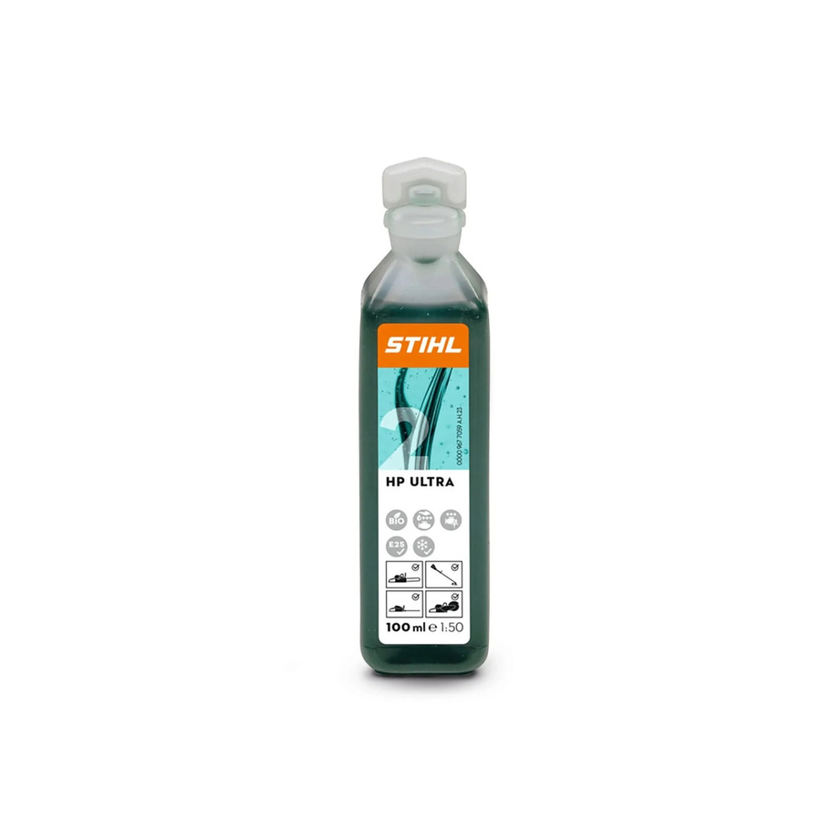 Stihl Zweitaktmotorenöl HP Ultra 100 ml in Orange-Grau für 5% Kraftstoffmischung - Bild 2