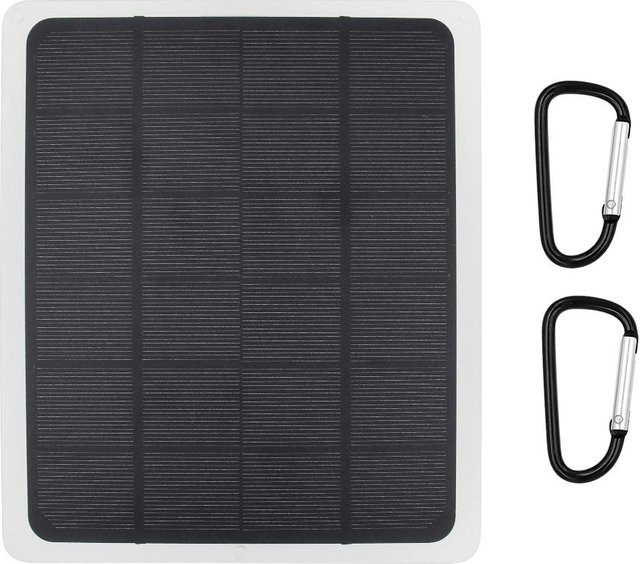 Aneng Monokristallines Solarpanel 20 W mit Dual-USB-Ausgang, Schwarz - Bild 1