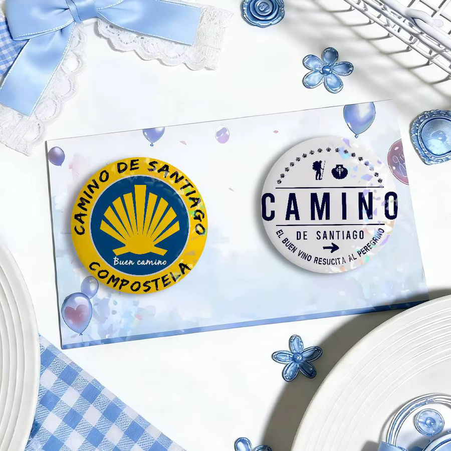 Gelbes Camino De Santiago Scallop Laser-Abzeichen, Kinder - Bild 2
