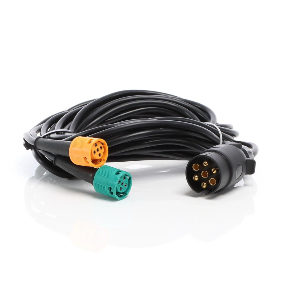 Xpotool 7-poliger Anhänger-Kabelsatz mit 5m Kabel in Grün, Gelb und Schwarz - Bild 2