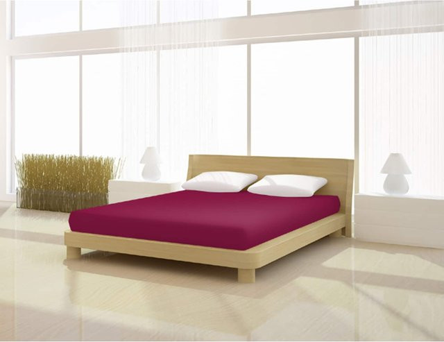 Mr. Sandman Spannbetttuch aus Bio-Bamboo Viscose in Purple, B/T: 140 x 200 cm bis 160 x 220 cm - Bild 1