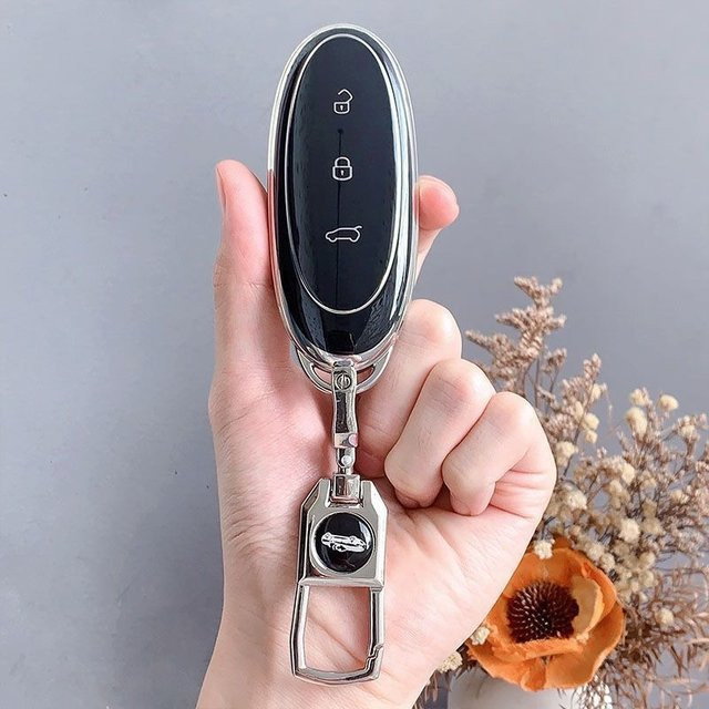 Dongfeng NAMMI 01 TPU-Autoschlüsselhülle mit Schlüsselanhänger und Ring - Bild 1
