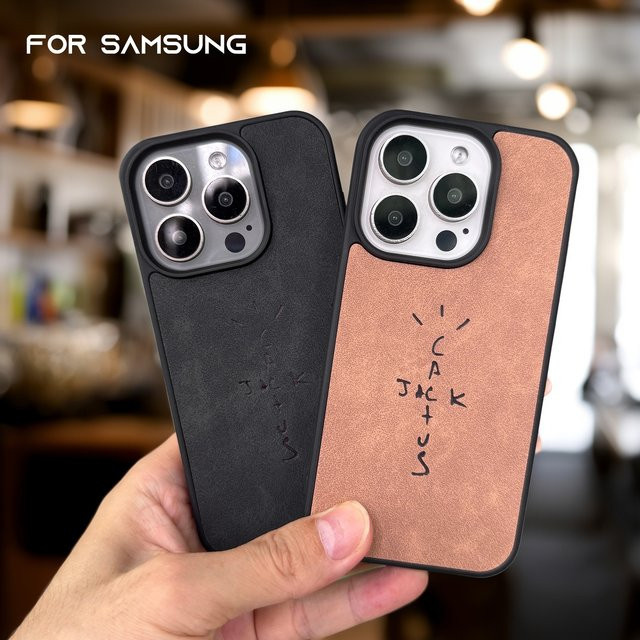 Luxuriöse Mikrofaser-Leder-Handyhülle für Samsung Galaxy S25 S24 S23 Ultra Plus mit Anti-Drop-Schutz - Bild 1