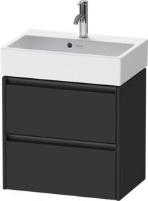 Duravit Waschtischunterschrank Ketho.2 Compact, Farbe: Graphit matt, B/T/H: 58,4 x 39,0 x 54,9 cm, wandhängend - Bild 1