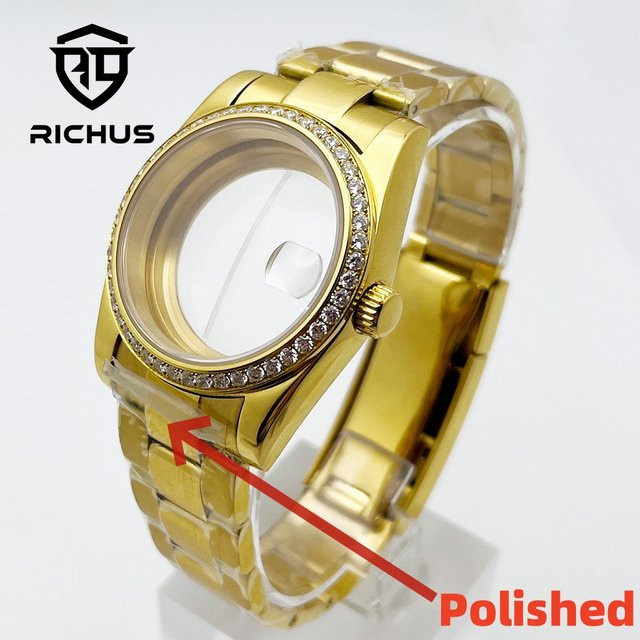 RICHUS Uhrengehäuse golden, 36/39 mm, Uhrenzubehör - Bild 1