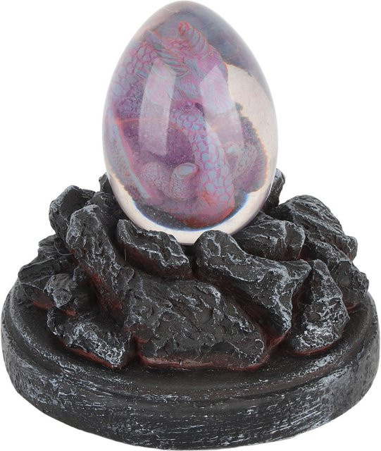 Lava Drachenei Ornament aus kristallklarem Harz in Mehrfarben, dekoratives Drachenei für Wohnzimmer, Schlafzimmer oder Büro - Bild 1