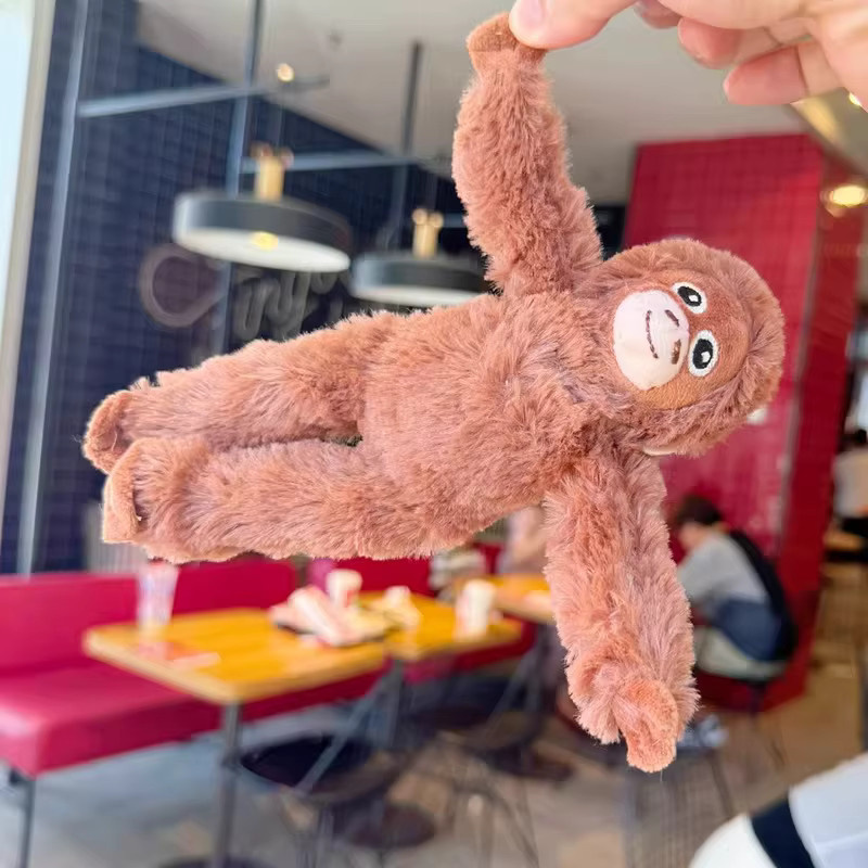Potdemiel Orang-Utan-Plüsch-Schlüsselanhänger, Rot, Mini-Tier-Plüschtier - Bild 3