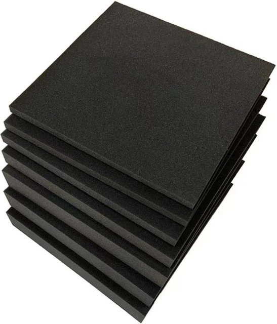 QUHAI Werkzeugkasten-Schaumstoffeinlage Schwarz, Schneidbarer Schattenschaumstoff-Einsatz aus hochdichtem Schaumstoff zur Werkzeugorganisation - Bild 1