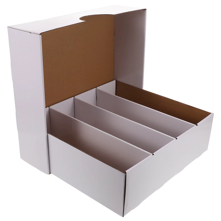 Faltbare Karten-Aufbewahrungsbox aus Karton in Weiß mit großem Fassungsvermögen für Trading-Karten, Basketball- und Baseballkarten - Bild 2