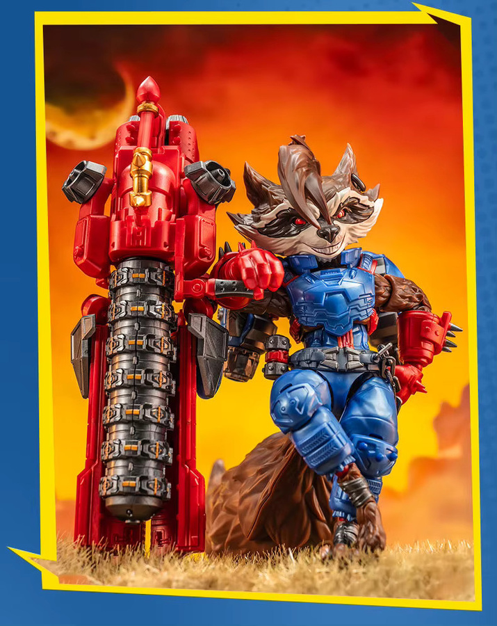 BLOKEES Marvel Moon Knight Rocket Raccoon Actionfigur, Champion Class Version - Bild 3