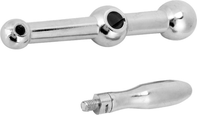 Neoglint Kugeltischgriff für Fräsmaschinen in Silber mit 16 mm Innenlochdurchmesser D26 - Bild 1