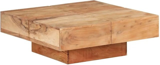 vidaXL Couchtisch aus Akazienholz in Braun, B/T/H: 80 x 80 x 28 cm - Bild 1