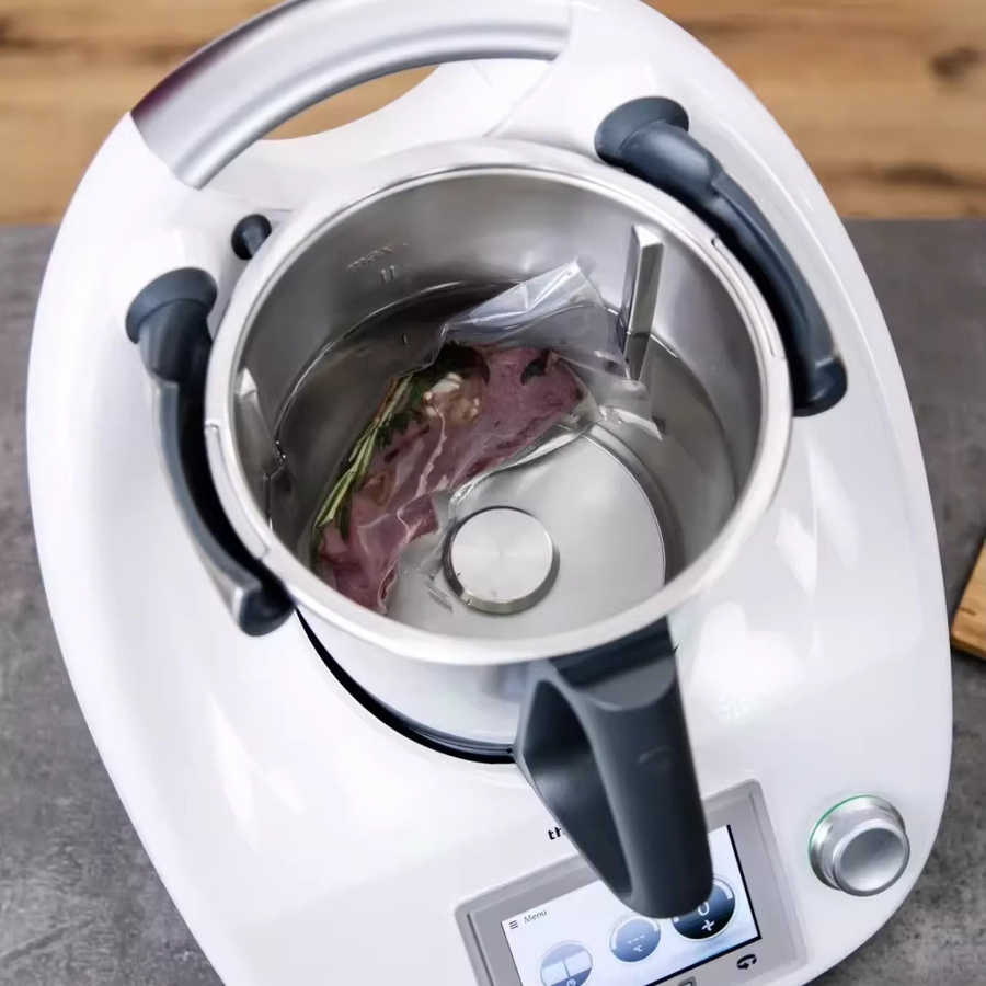 Vorwerk Haupttopfstopfen für Thermomix TM5 Slow Cooker mit Klingenloch und Verschlusskappe in Silber - Bild 4