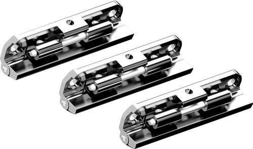 Rittal AX 2449.010 Scharnier aus Zinkdruckguss in Silber/Chrom, 3er-Set - Bild 1