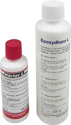 R & G Epoxydharz Set 236390 mit Härter L, transparent, lösungsmittelfrei, 200 g Epoxydharz und 80 g Härter - Bild 1