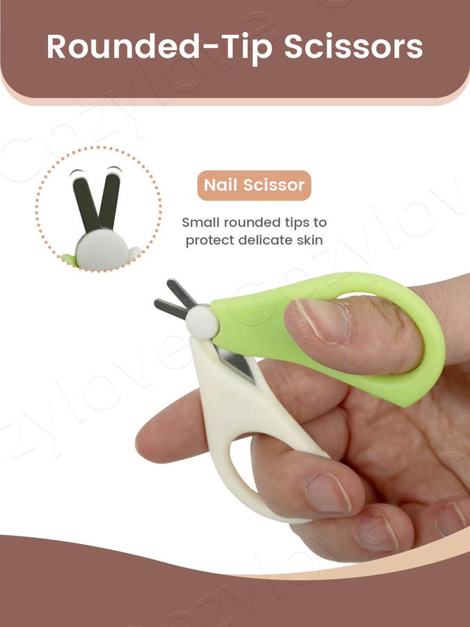 momo&dudu Baby-Nagelpflegeset, 3-in-1 mit Schere & Feile, Kinder - Bild 2