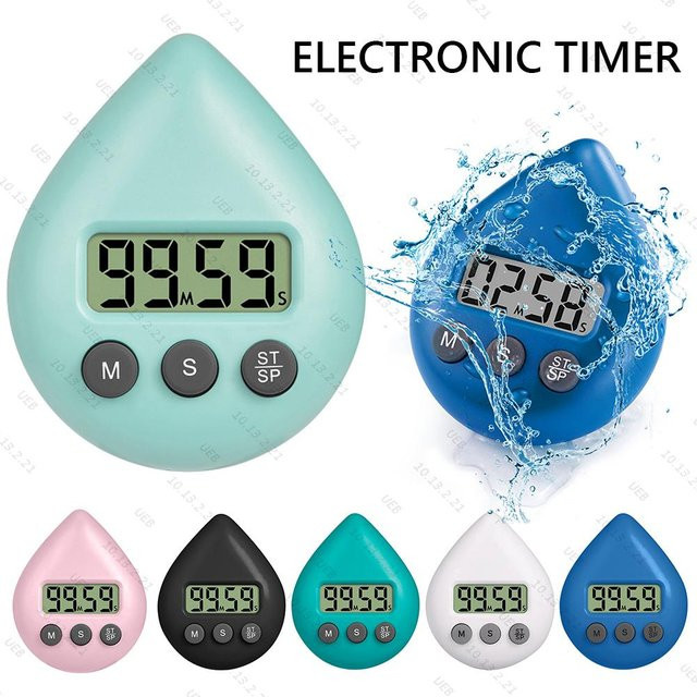Wasserdichter Dusch-Timer von APWIKOGER in Weiß mit Magnet und Klebefläche für Küche und Badezimmer - Bild 1