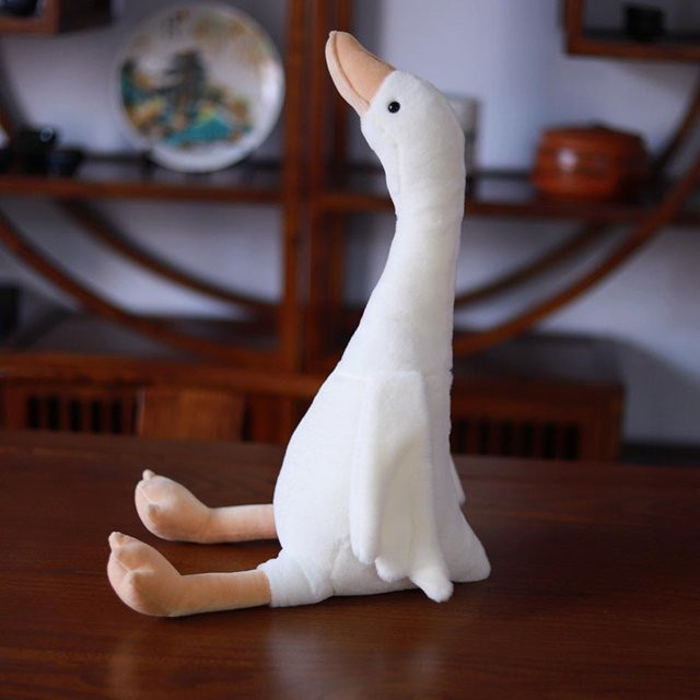 Langschnabelgans Plüschtier, Weiß, 35cm - Bild 1
