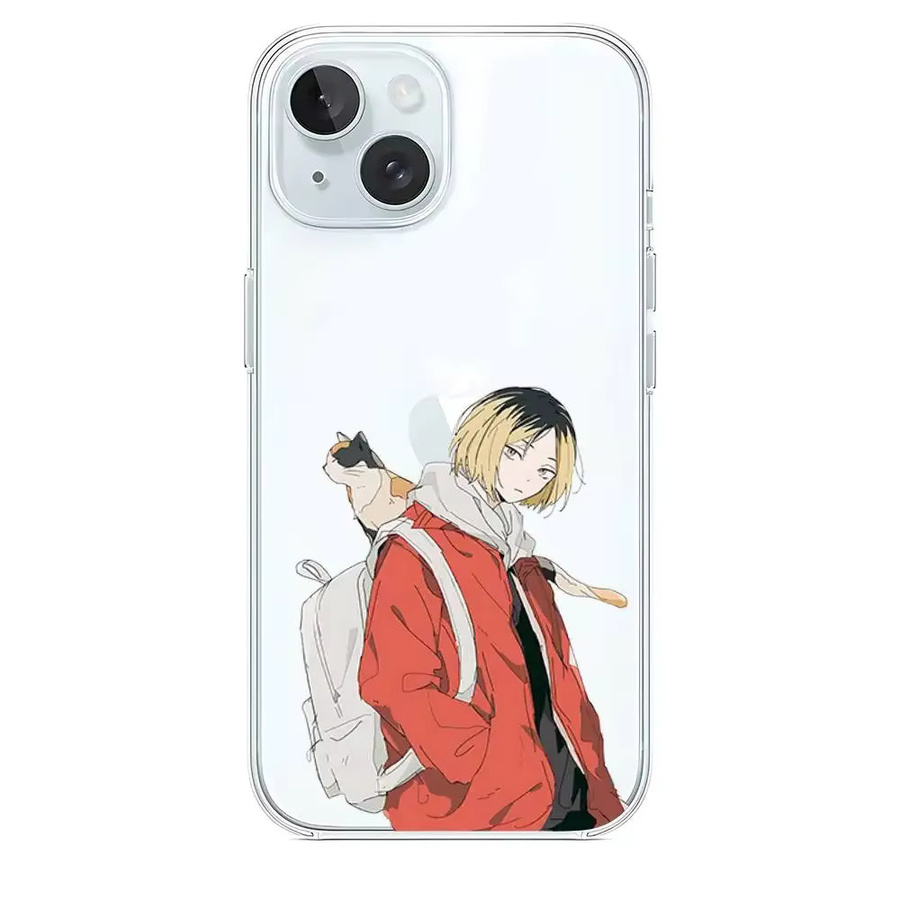 Transparente Handyhülle mit Anime Kenma Kozume Motiv für iPhone 17 16 15 14 13 12 11 Pro Max Plus X XR XS Max Air kompatibel - Bild 7