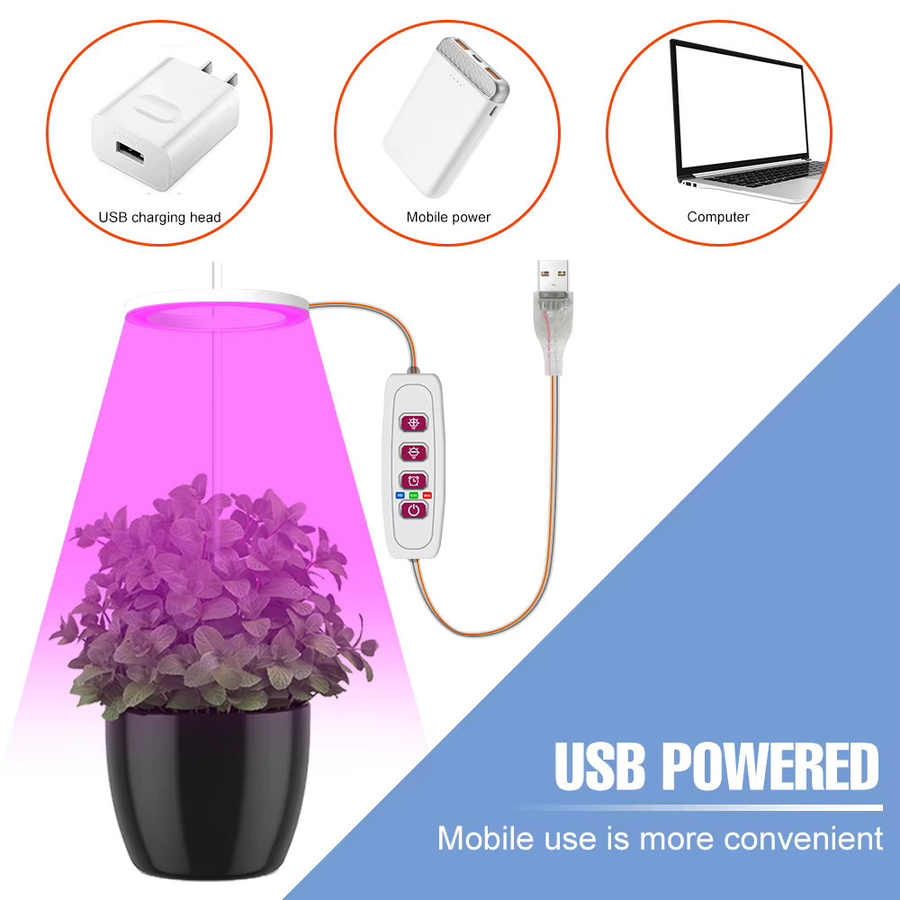 CanLing LED Pflanzenlampe für Indoor-Anbau von Gemüse, Obst und Samen, Vollspektrum, dimmbar mit Timing-Funktion, Weiß - Bild 3
