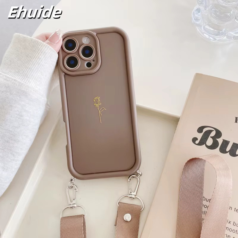 Mode Crossbody Lanyard Soft Cover für Xiaomi mit Rosen-Strap in Pink und Rot - Bild 4