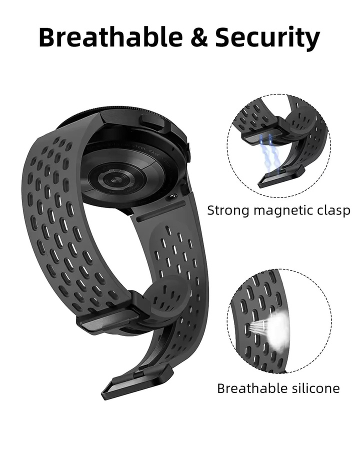 NEY Uhrenarmband Silikon, Schwarz, Unisex - Bild 3
