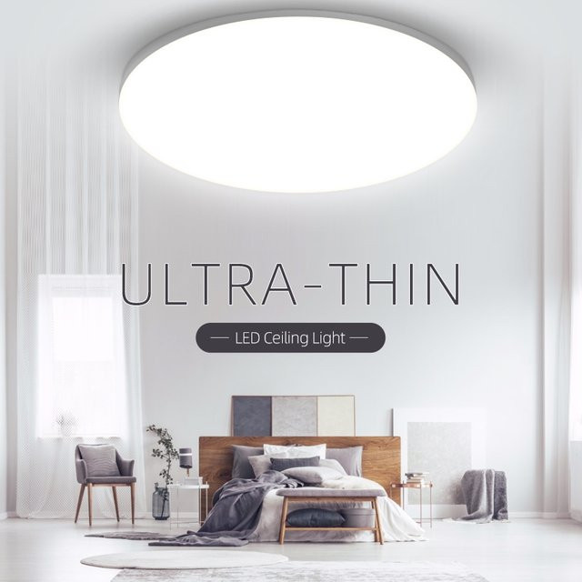 CANMEIJIA Moderne LED-Panel Deckenleuchte in Weiß für Wohnzimmer, Schlafzimmer und Küche - Bild 1