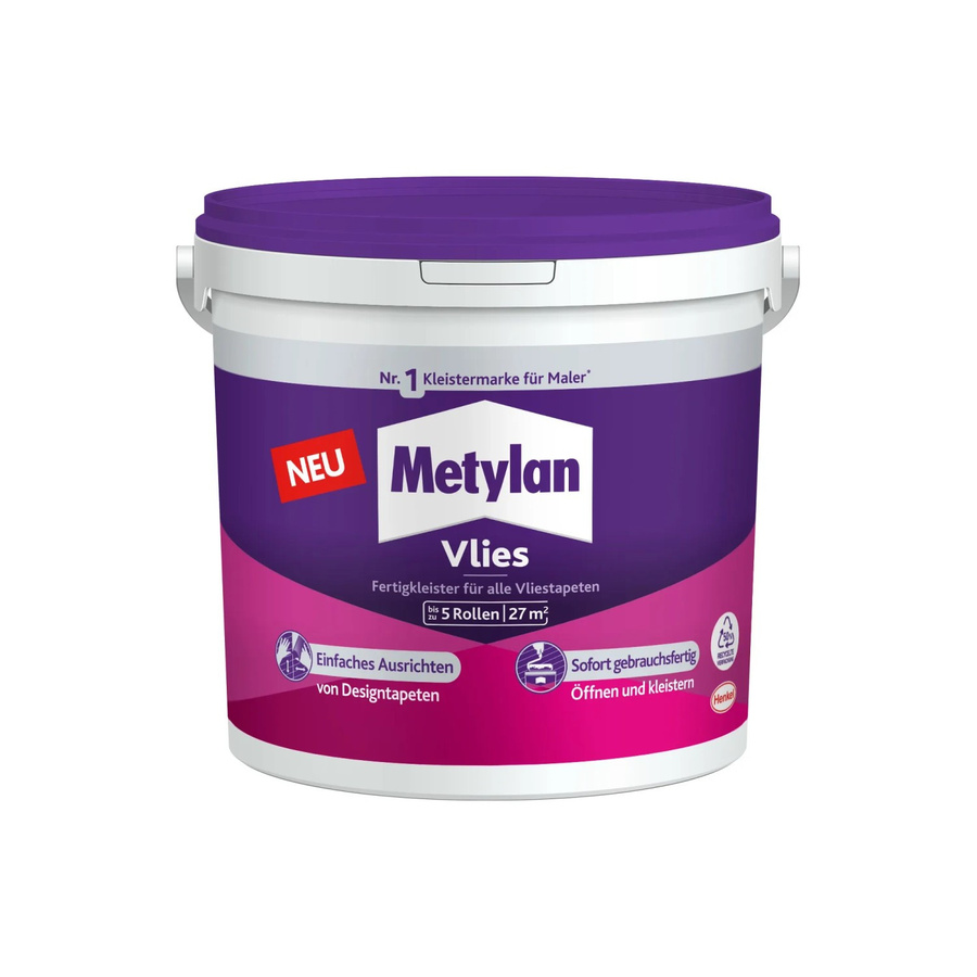 Metylan Vlies-Fertigkleister für Tapeten, wasserbasiert, 5 kg Eimer - Bild 2