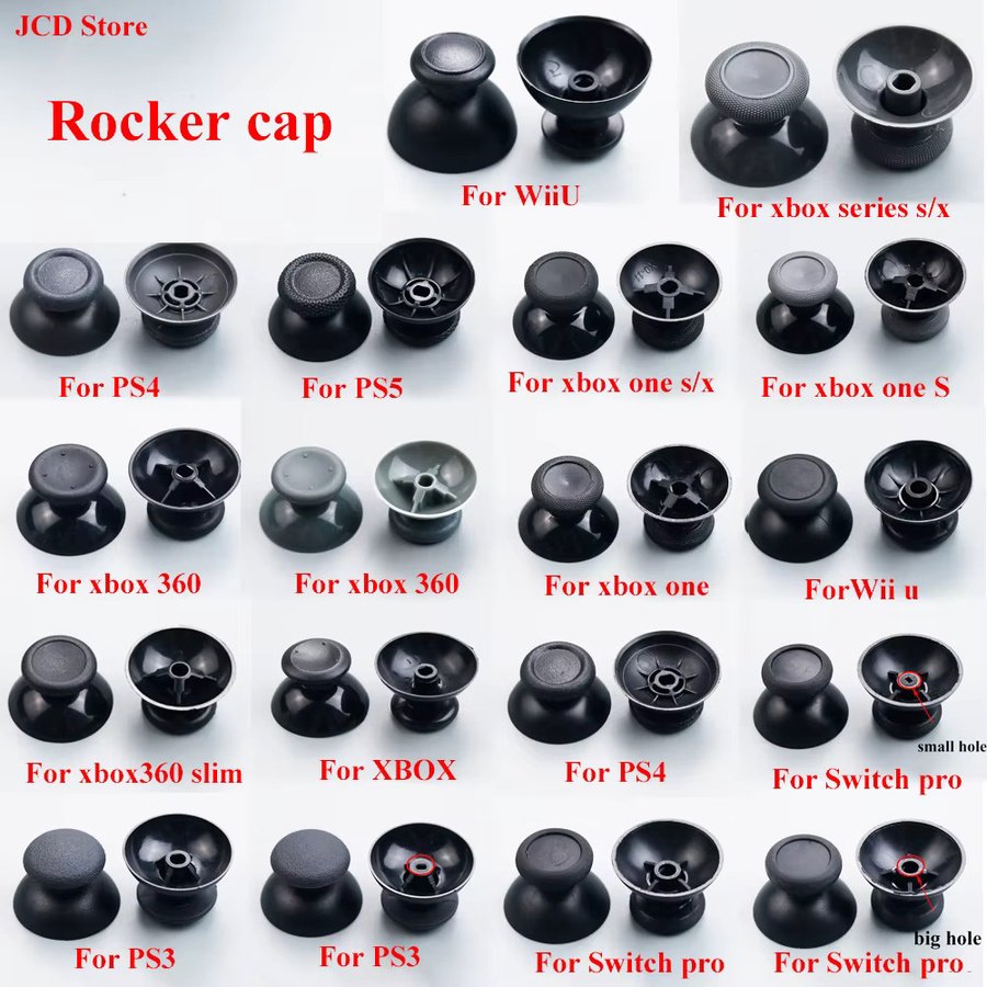 10 Stück Analog Joystick Stick Grip Caps in Schwarz für PS5, PS4, PS3, Xbox Series S/X, Xbox One, Xbox 360, Nintendo Switch, Wii und Wii U von ChengHaoRan - Bild 2