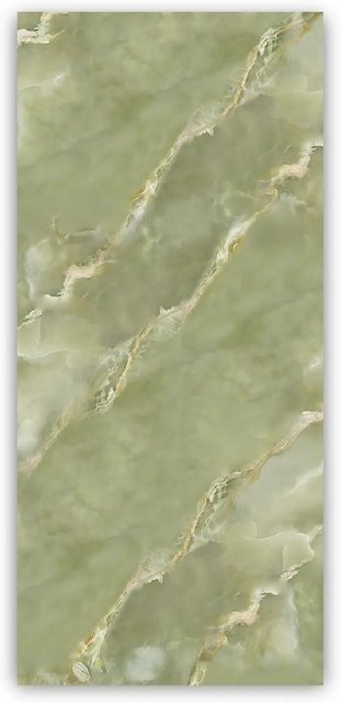 Walllux Duschrückwand Marmoris Onyx Viridis in Steinoptik aus Alu-Verbund, Farbe: Grün/Mehrfarbig, B/H: 90 x 200 cm, Stärke: 3 mm - Bild 1