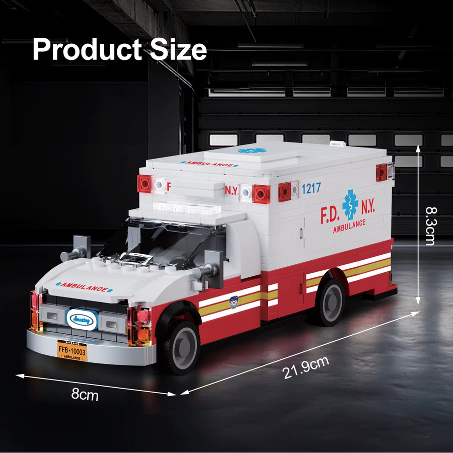 AMAZINGBLOKS Amerikanischer Krankenwagen, Bausteine, 660 Teile - Bild 5