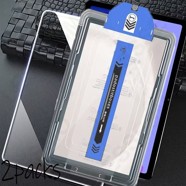 2 Stück Samsung Galaxy Tab Displayschutzfolie aus gehärtetem Glas, transparent, Full Coverage mit One Click Anwendung für Galaxy Tab S10 FE Plus, S6, S7, S8, S9 und S6 Lite - Bild 1
